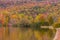 Autumn foliage and reflection in Vermont, Elmore state park