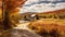 Autumn Foliage: Spectacular Covered Bridge In Vermont\\\'s Golden Hues