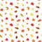 Autumn forest falling leaves. Fall season specific vector background