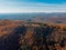 Autumn forests and mountain overlook by drone DJI mavic mini