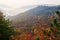 The autumn forests on the mountains