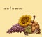 Autumn fruits background