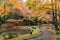 Autumn garden and forest in Daigoji temple. Kyoto, Japan