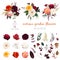 Autumn garden vector design big set