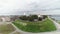 Autumn,General view in the city center, Syzran`, aerial view