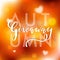 Autumn Giveaway Lettering text flyer. Typography for promotion in social media on blurred background. Free gift raffle, win a