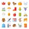 Autumn gradient vector icons