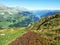 Autumn grasslands on the Alpine peaks Fisetengrat and Chamerstock