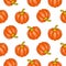 Autumn halloween seamless vector pattern.