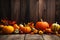Autumn Harvest: A Colorful Closeup of Pumpkins, Gourds, and Leav