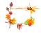 Autumn harvest frame for thanksgiving day. Vector illustration. Illustrative editorial use only.