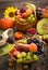 Autumn harvest - fresh fruits