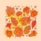 Autumn harvest picture. In vector, doodle style.
