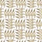 Autumn harvesting, wheat spikelets, crops spikes seamless pattern