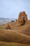 Autumn hazy landscape at Seiser Alm