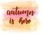 Autumn is here - lettering background