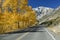 Autumn highway in Sierra Nevada mountains