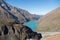 Autumn hike to grosses Wiesbachhorn in glocknergruppe hohe tauern in austria