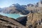 Autumn hike to grosses Wiesbachhorn in glocknergruppe hohe tauern in austria