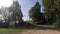 Autumn idyll on the Danube in a park in Regensburg