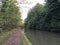 Autumn image - water canal and lots of trees in Leamington Spa, UK