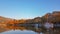 autumn in Ioannina lake trees reflection, Greece