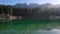 Autumn Karersee or Lago di Carezza view, Dolomites, Italy