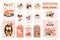 Autumn labels/badges/magnets/greeting cards collection with cute elements