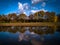 Autumn lake picture in the Netherlands