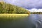 Autumn at the lakeside of the Studzieniczne, Poland