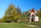Autumn landcape with chapel in eastern europe - Slovakia