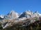 Autumn landscape in the Alps mountains, Marmarole, rocky peaks