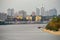 Autumn landscape in the city of Kiev with a view of the Dnieper