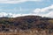 Autumn landscape with couldy moody sky rural mountain woodland bulgaria