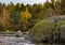 Autumn landscape of Mon Repos Park in Vyborg