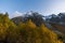 Autumn landscape, mountains in adyl-su,