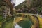 Autumn landscape, river in Somiedo natural park, Asturias, Spain