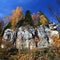 Autumn landscape with rock