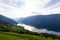 Autumn landscape in Stegastein view point road, south Norway. Europe