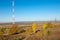 Autumn Landscape, Telephone Relay Tower. engaged in a task or ac