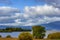 Autumn landscape on Upper Klamath Lake in Oregon