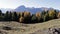 Autumn landscape in Valtellina in Italy.