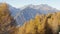 Autumn landscape in Valtellina in Italy.