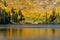 Autumn landscape, vibrant colors. Mammoth Lakes, California