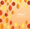 Autumn layout decorate with leaves background vector illustration