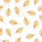 Autumn leaf seamless pattern. Watercolor vintage illustration. Isolated on a white background.