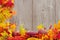 Autumn Leaves and Apples Background