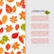 Autumn leaves banner design - fall colorful foliage poster