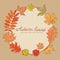 Autumn leaves colorful greeting card