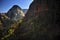 Autumn Leaves on Massive Mountains in Zion National Park